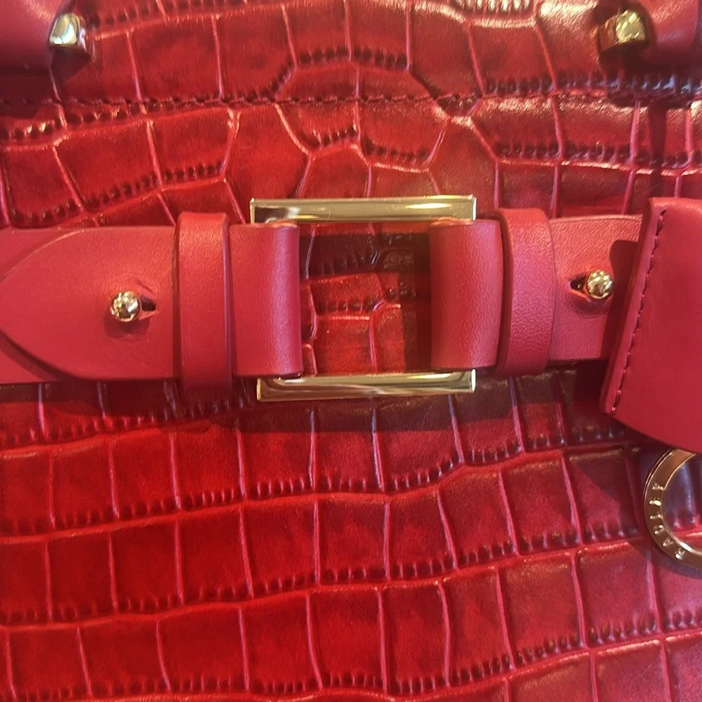 Radley London Agnes Red Croc-Embossed Leather Bag